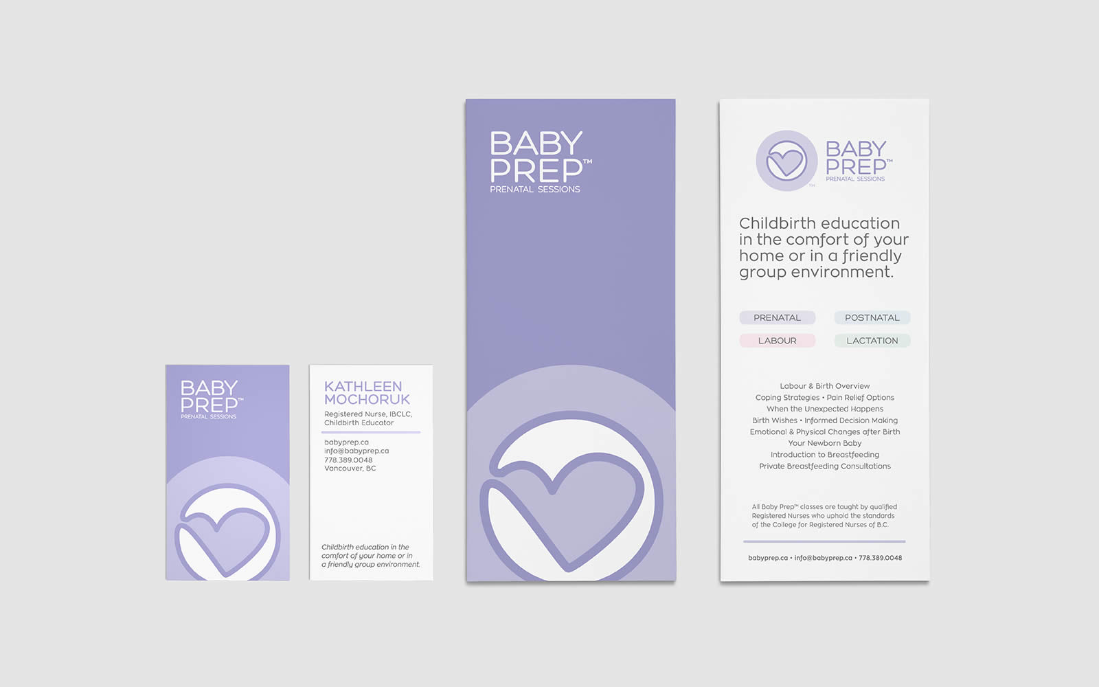 Baby Prep™ Business card and rack card design.