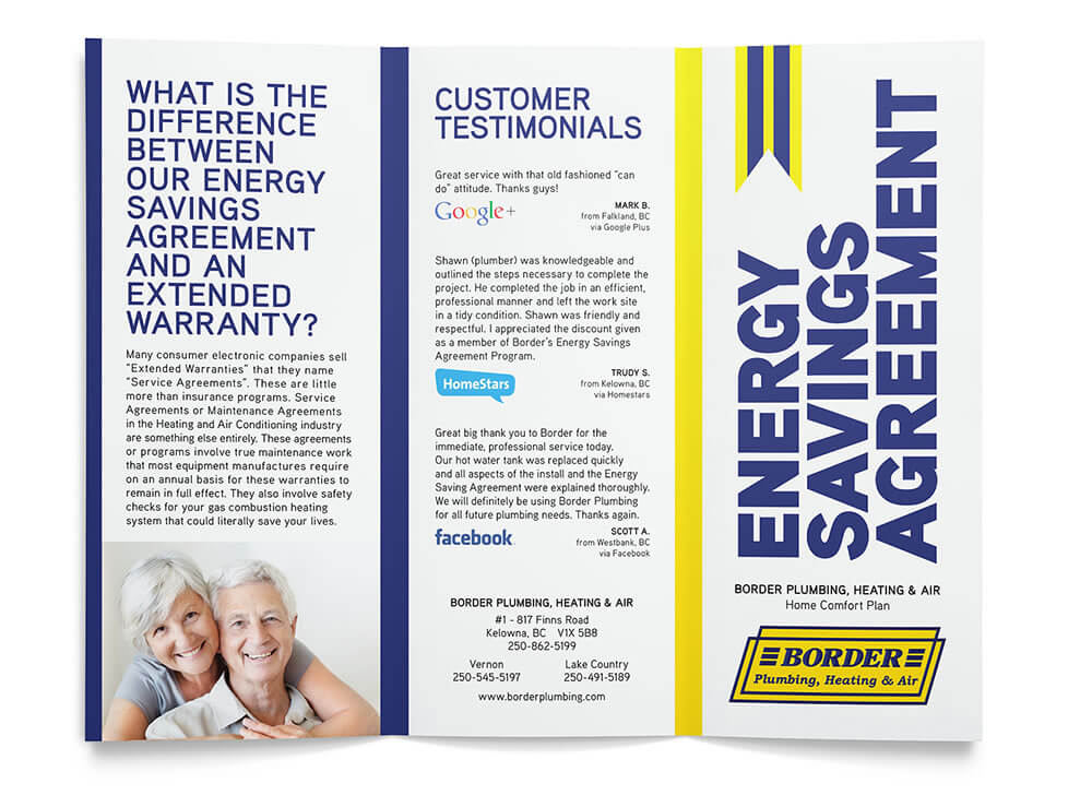 Border Plumbing Brochure Outside Design