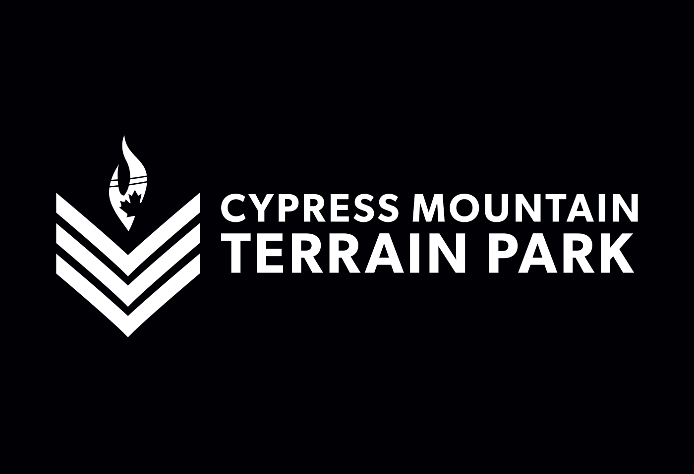 Cypress Terrain Parks primary logo reversed.