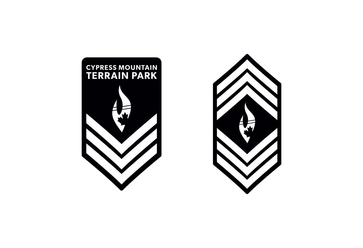 Cypress Terrain Parks alternative logos and badges.
