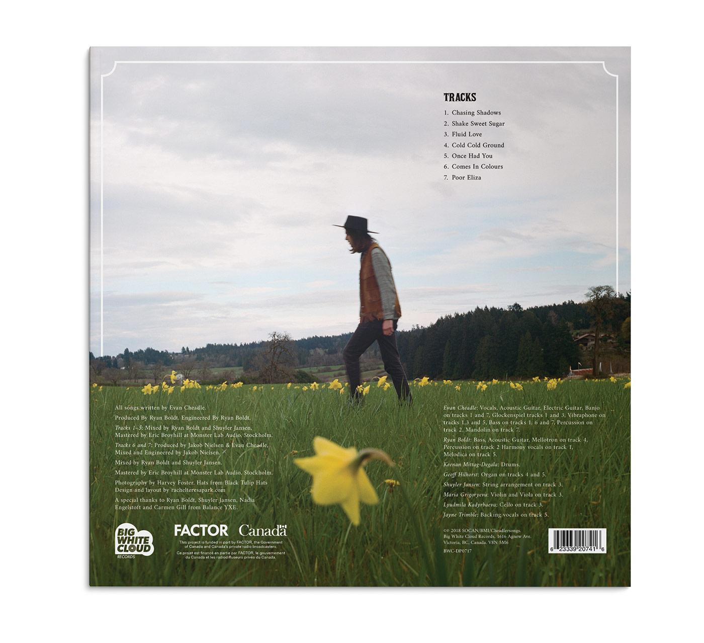 Evan Cheadle LP/Album back cover design.