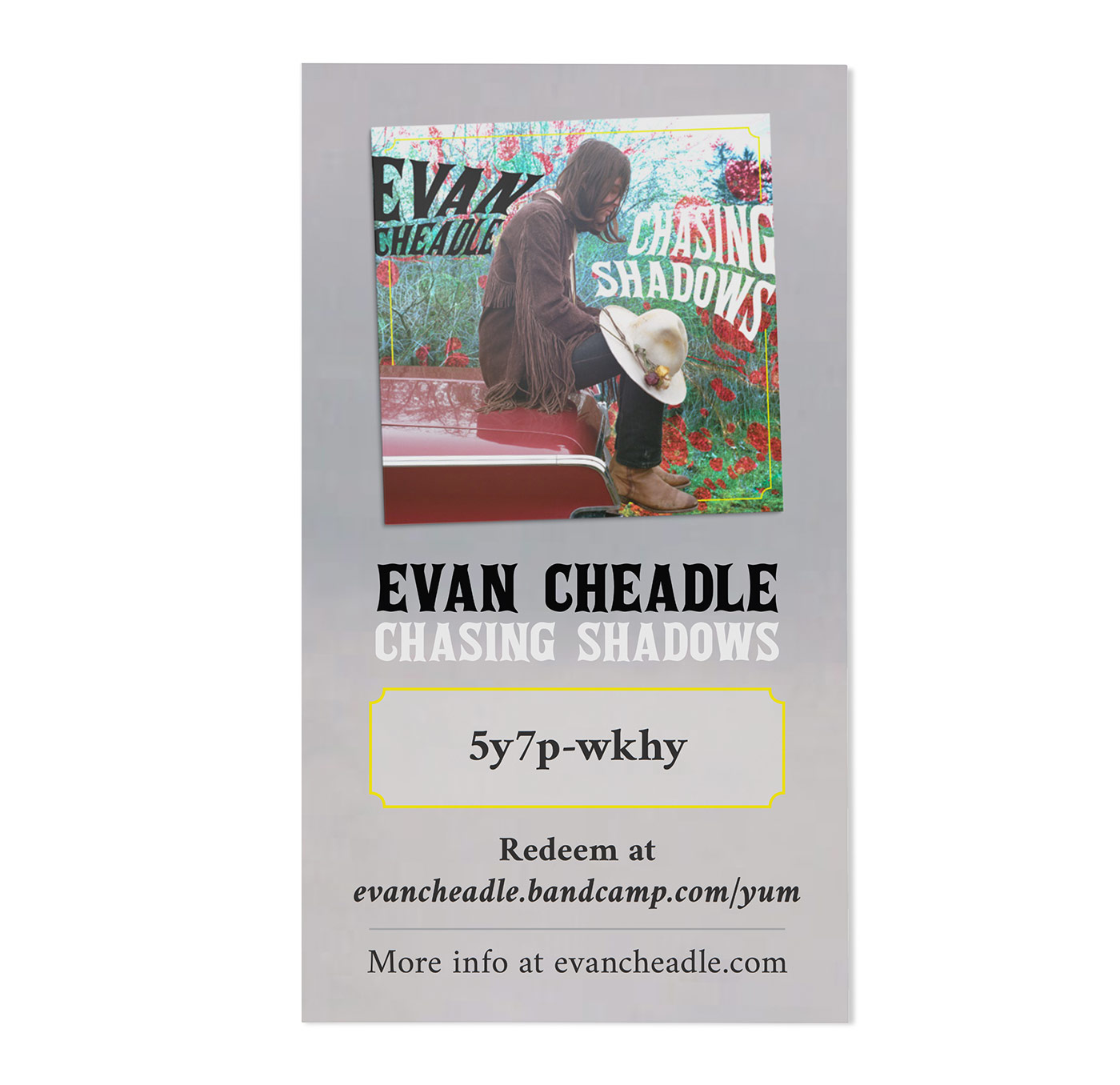 Evan Cheadle download card design.