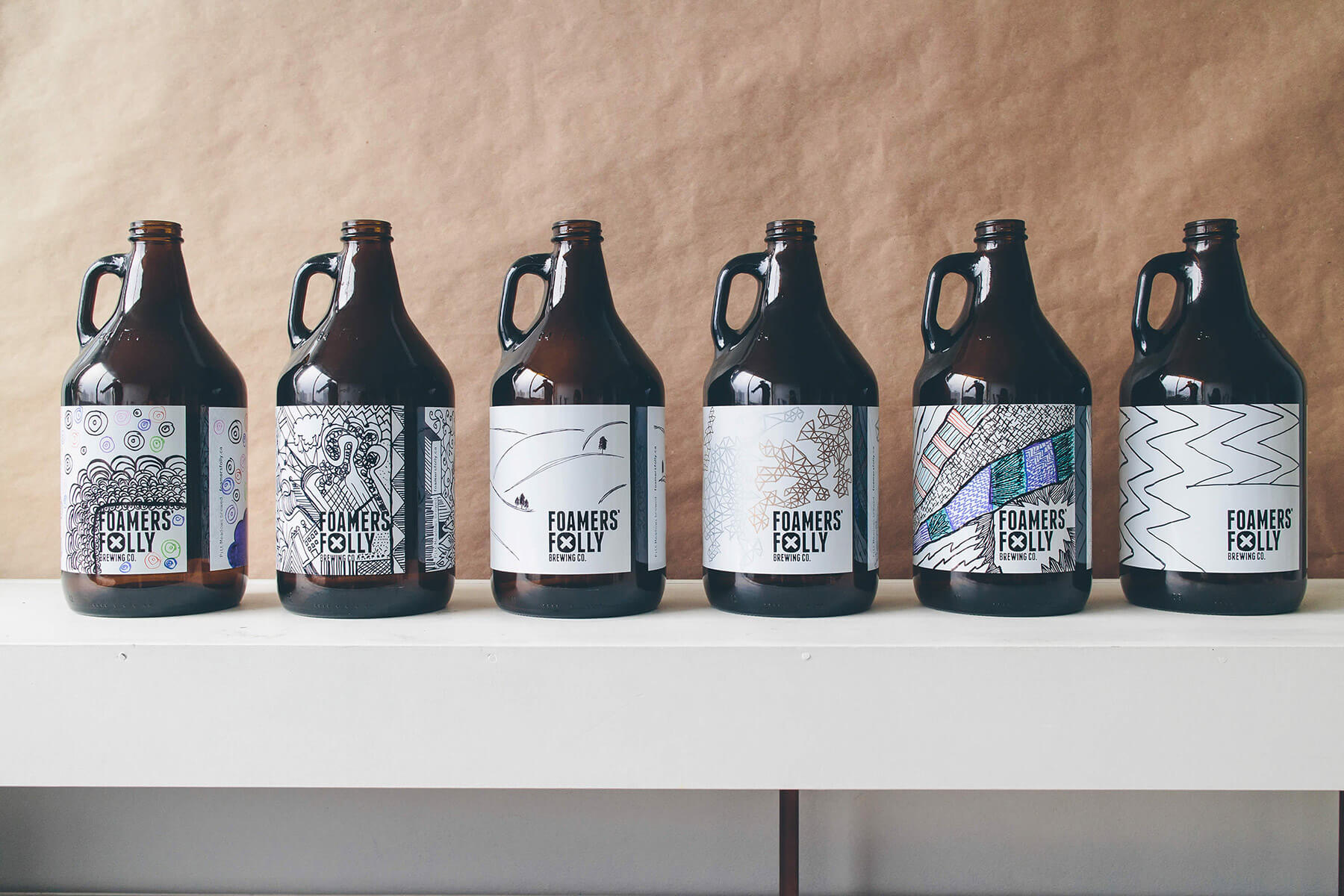 Foamers' Folly Brewing Co. graphic design by Rachel Teresa Park and Michael Strasky
