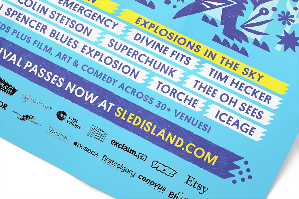 Sled Island 2013 music festival poster design