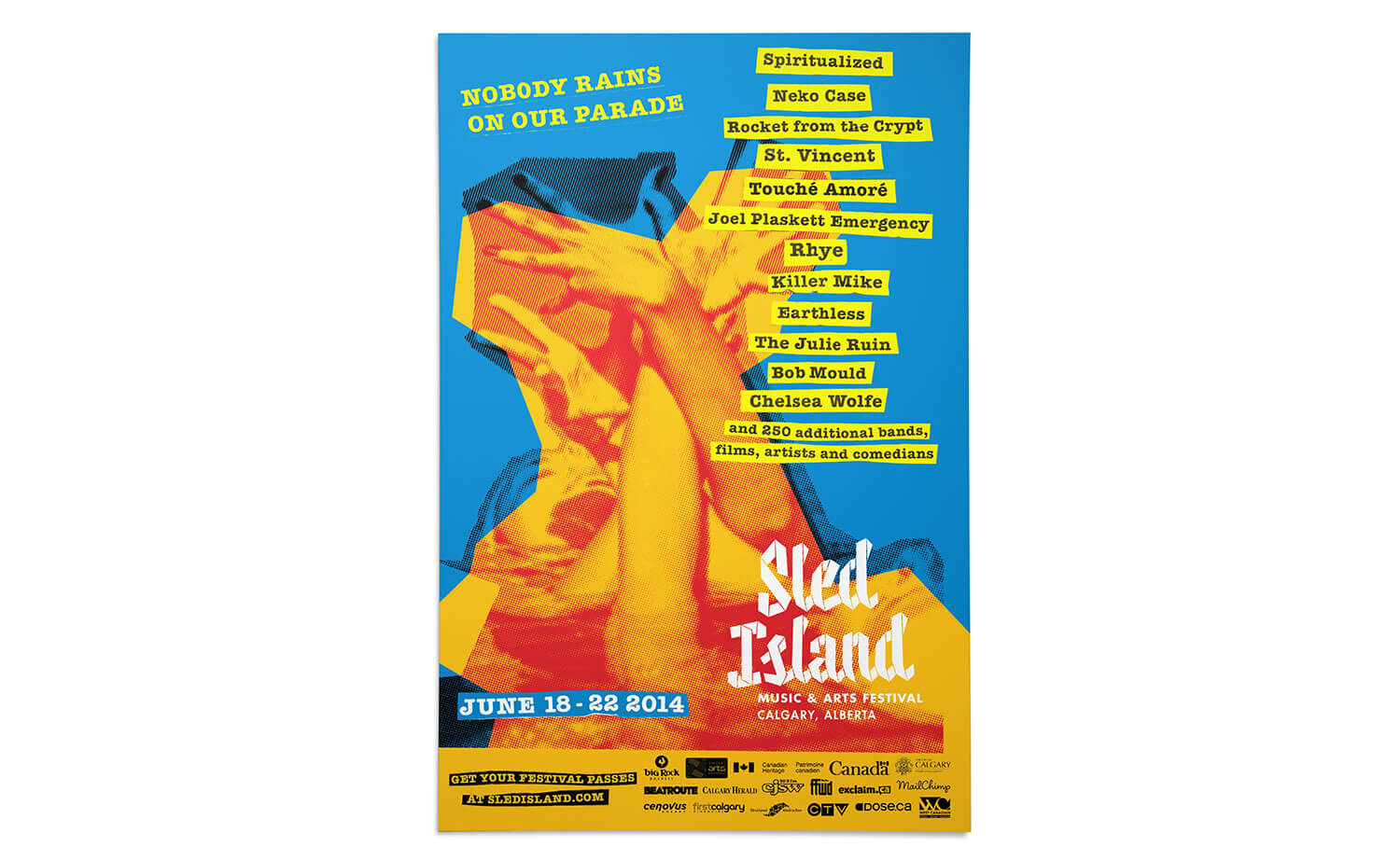 Sled Island 2014 music festival main poster design