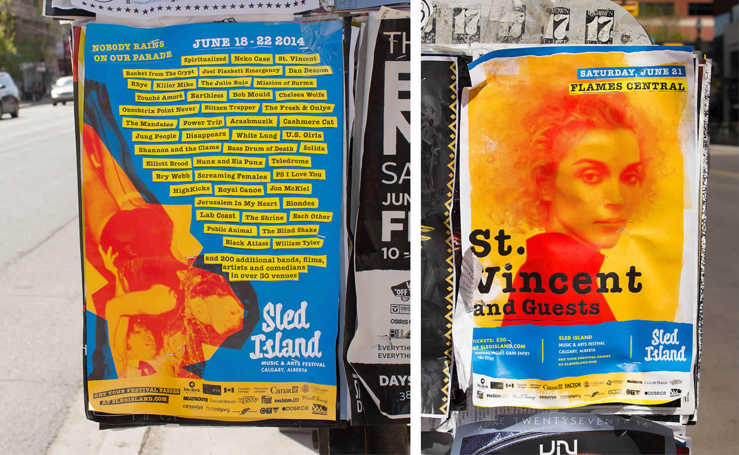 Sled Island 2014 music festival poster design