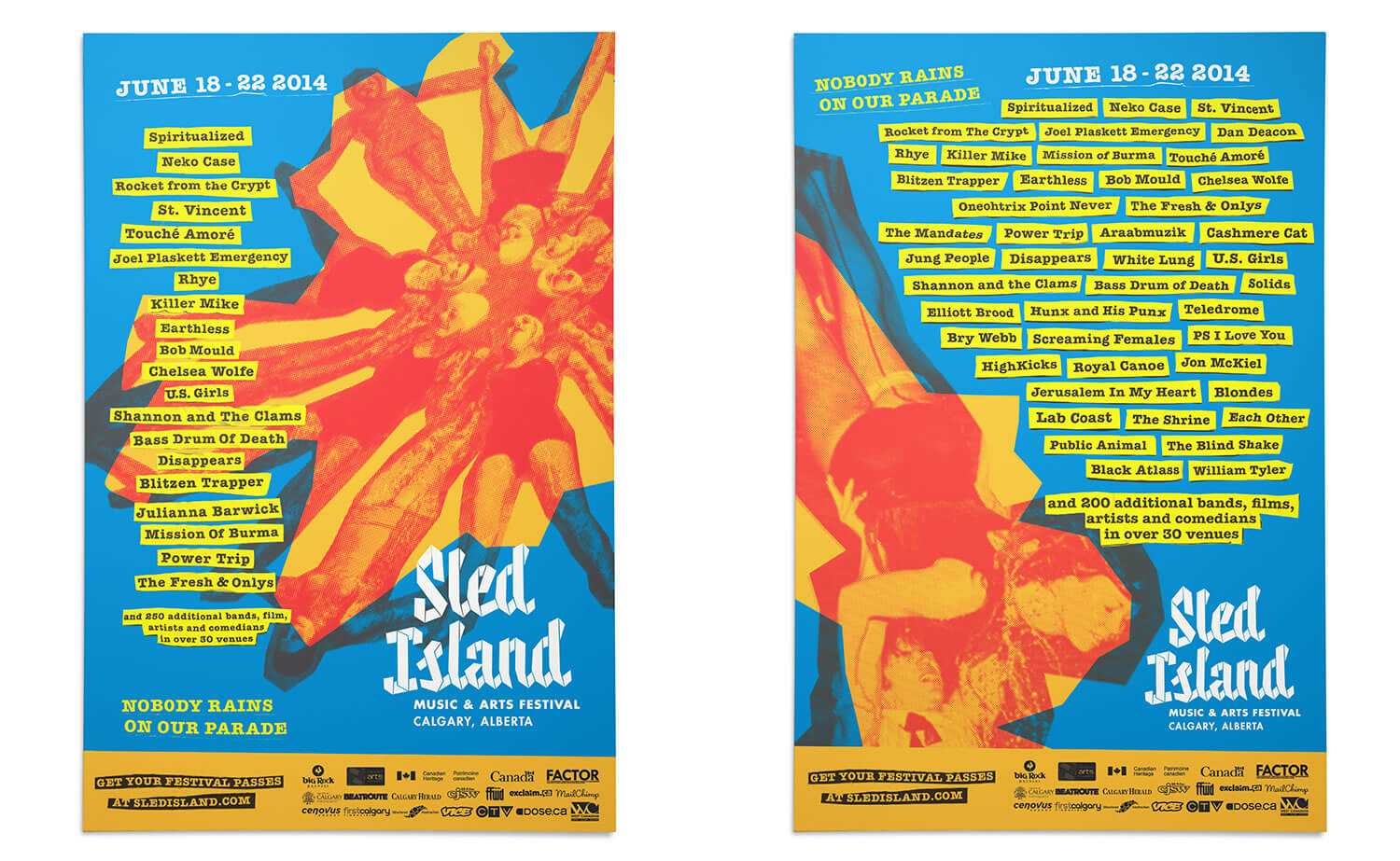 Sled Island 2014 music festival poster design